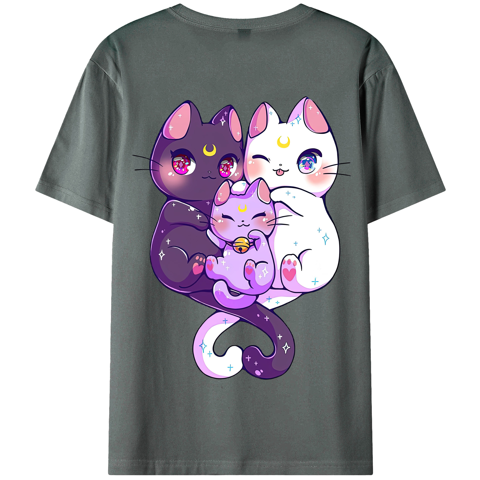 （画像用） 美少女戦士セーラームーン Sailor Moon 綿100％半袖Tシャツ（背面プリント）